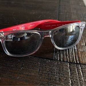 Ray-Ban Red and Clear Sunglasses